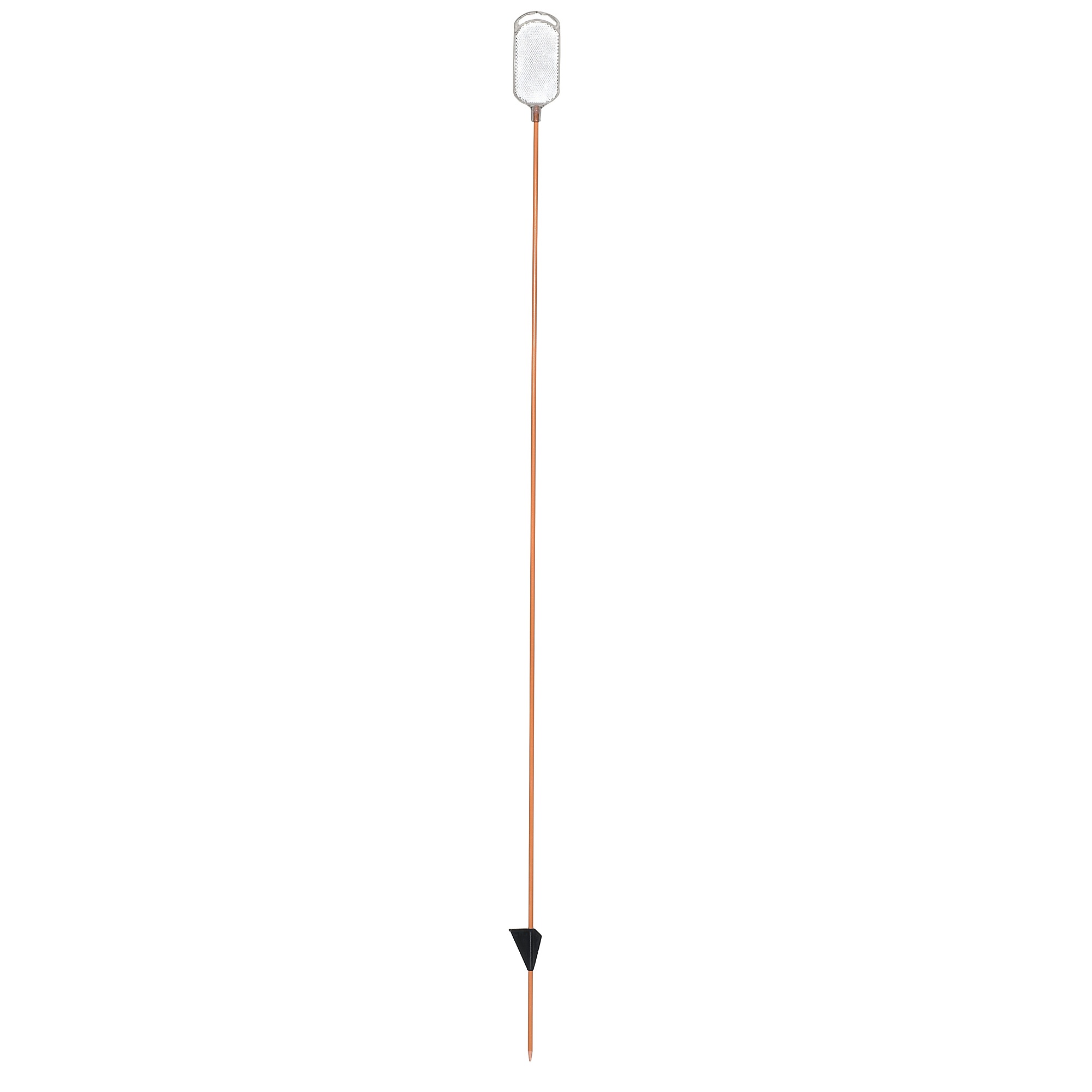 NuVue Driveway Marker with Reflector - 46in. Length, Clear Oval, Orange Fiberglass Shaft, Model# 2708